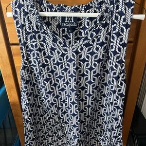 Escapada Women's Navy and White Top